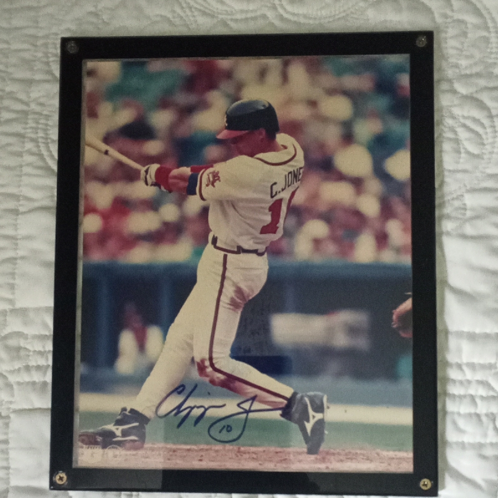 Chipper Jones Framed Autographed Photo